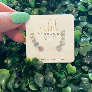 Phases of the moon silver earrings